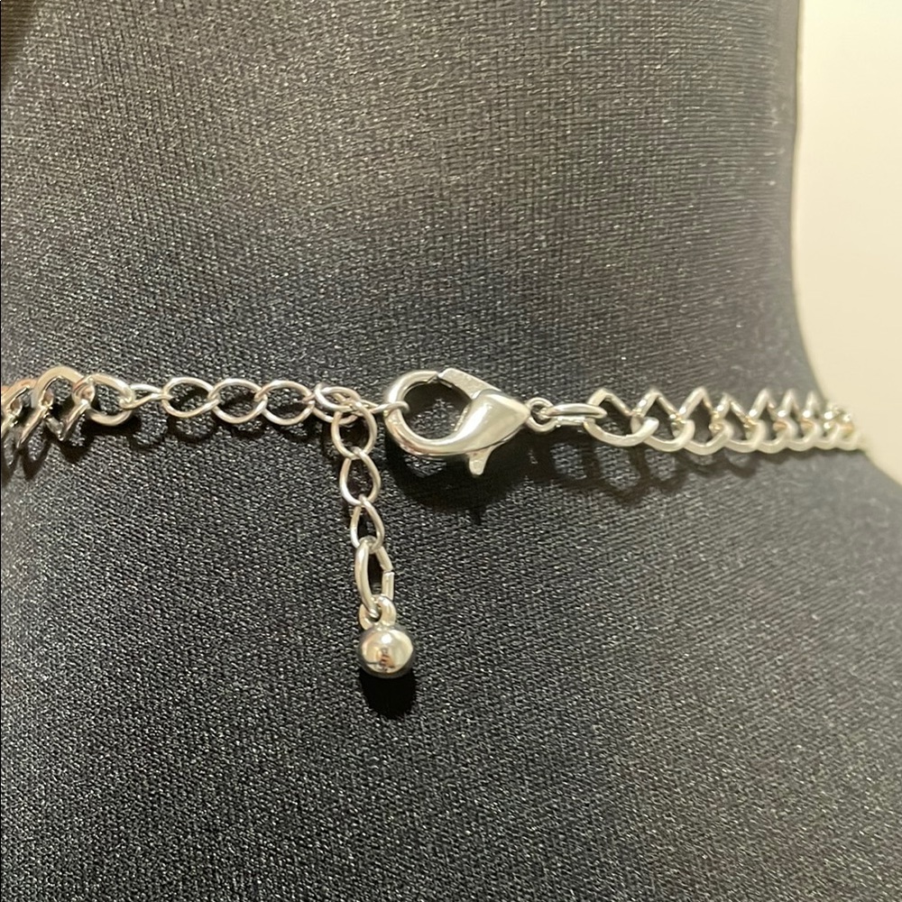 Red Circular Statement Necklace - image 2